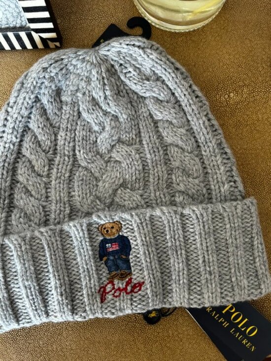 Polo Ralph Lauren Other - Polo Ralph Lauren Polo Bear Cable-Knit Beanie Hat NWT